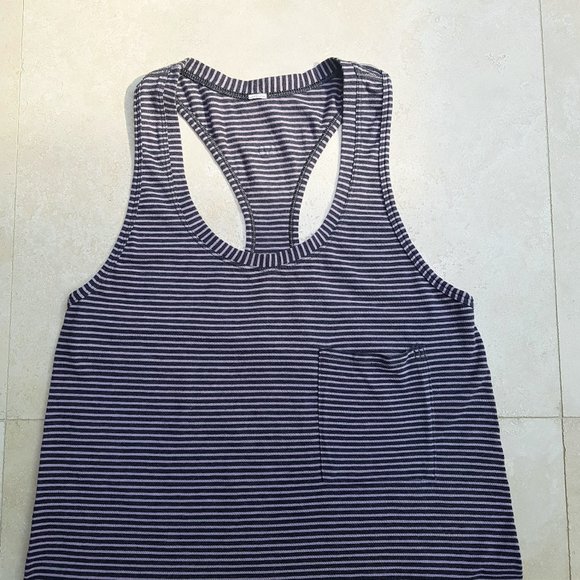 Lululemon Purple Striped Racerback Tank - Picture 2 of 6